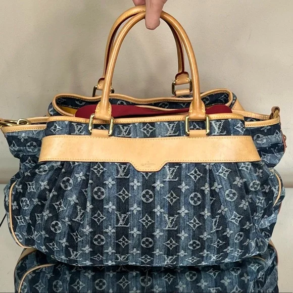 Louis Vuitton Denim Cabas Raye GM Tote Handbag - Picture 4 of 17
